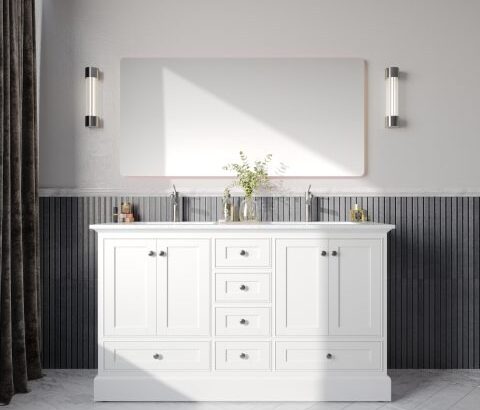 Solid Wood Floor-Standing Vanity