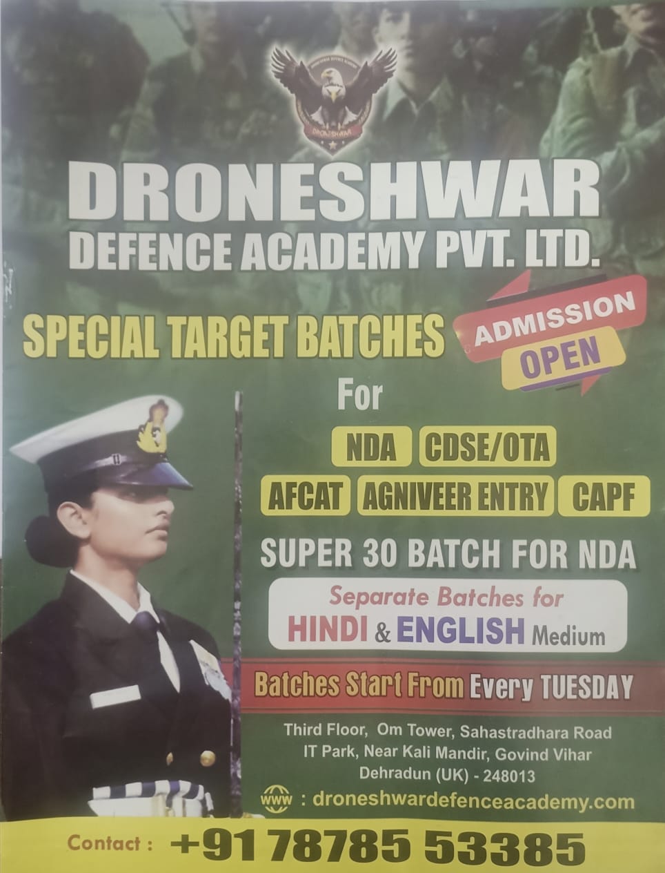 Best NDA & CDS Coaching in Dehradun | Defence Trai