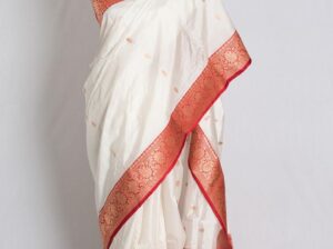 Bengali Saree Red And White Commemorating