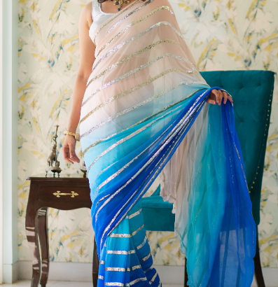 Pure Chiffon Georgette Sarees rank in sales