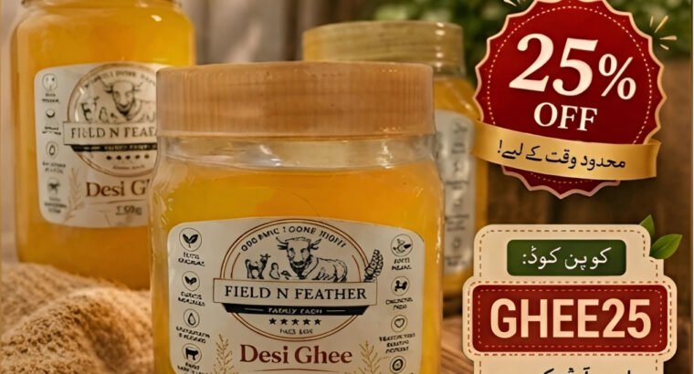 Title: Pure Desi Cow Ghee | Field N Feather